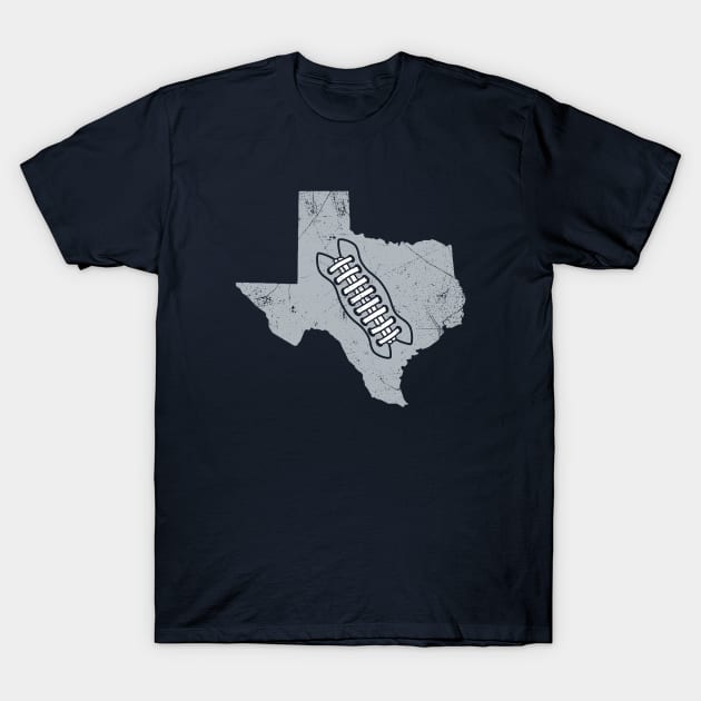 Texas Football, Retro - Navy T-Shirt by KFig21